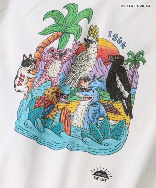 The Endless Summer（エンドレスサマー）の「TES×MULGA THE LIFE T-001 / Tシャツ（Tシャツ/カットソー・メンズ・ホワイト/ベージュ・LARGE/X-LARGE/SMALL/MEDIUM）」の7枚目の写真