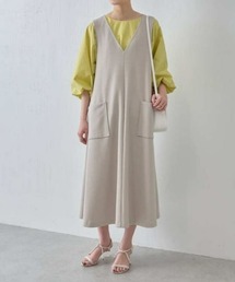 BEARDSLEY | 襟元・袖回りがゆったり ニットも重ねやすい ブークレダンボールワンピース(ワンピース)