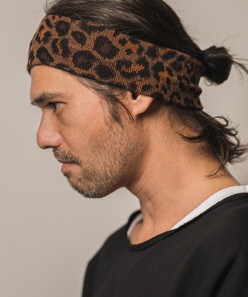 CAMBIO(カンビオ)の「mko10276-Leopard Jacquard Hair Band ヘアバンド(その他ヘアアクセサリー・メンズ・ベージュ/チャコール・FREE)」の9枚目の写真