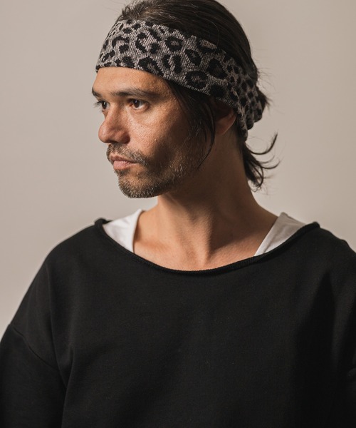 CAMBIO(カンビオ)の「mko10276-Leopard Jacquard Hair Band ヘアバンド(その他ヘアアクセサリー・メンズ・ベージュ/チャコール・FREE)」の12枚目の写真