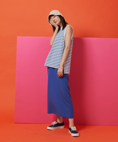 Auntie Rosa Holiday(アンティローザホリデー)の「ヘビーウェイトオーバーサイズタンクトップ(タンクトップ・レディース・チャコールグレー/ブラック/オフホワイト/ピンク/ターコイズブルー/ブルー・FREE)」の16枚目の写真