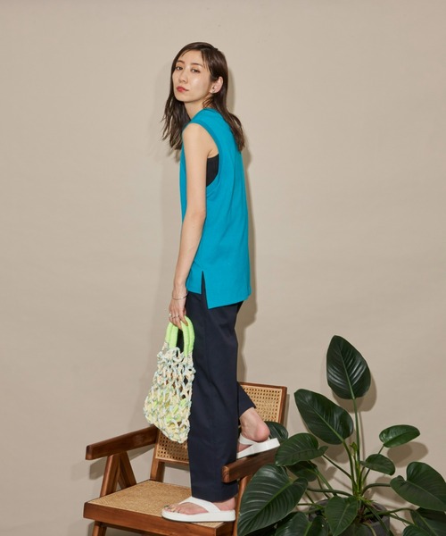 Auntie Rosa Holiday(アンティローザホリデー)の「ヘビーウェイトオーバーサイズタンクトップ(タンクトップ・レディース・チャコールグレー/ブラック/オフホワイト/ピンク/ターコイズブルー/ブルー・FREE)」の20枚目の写真