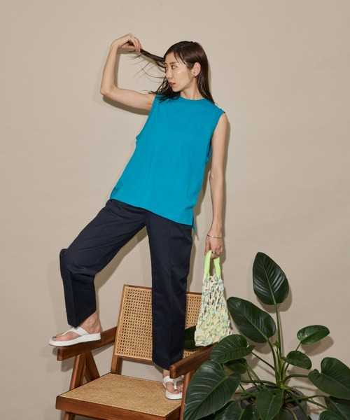 Auntie Rosa Holiday(アンティローザホリデー)の「ヘビーウェイトオーバーサイズタンクトップ(タンクトップ・レディース・チャコールグレー/ブラック/オフホワイト/ピンク/ターコイズブルー/ブルー・FREE)」の22枚目の写真