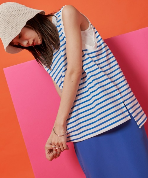 Auntie Rosa Holiday(アンティローザホリデー)の「ヘビーウェイトオーバーサイズタンクトップ(タンクトップ・レディース・チャコールグレー/ブラック/オフホワイト/ピンク/ターコイズブルー/ブルー・FREE)」の13枚目の写真