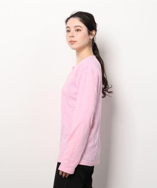 INNOCENT(イノセント)の「『RDS』キーネックスラブ天竺カットソー(Tシャツ/カットソー・レディース・ホワイト/ブラック/ネイビー/グレー/カーキ/ライトピンク・MEDIUM/X-LARGE/LARGE)」の7枚目の写真
