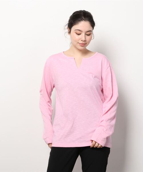 INNOCENT(イノセント)の「『RDS』キーネックスラブ天竺カットソー(Tシャツ/カットソー・レディース・ホワイト/ブラック/ネイビー/グレー/カーキ/ライトピンク・MEDIUM/X-LARGE/LARGE)」の13枚目の写真