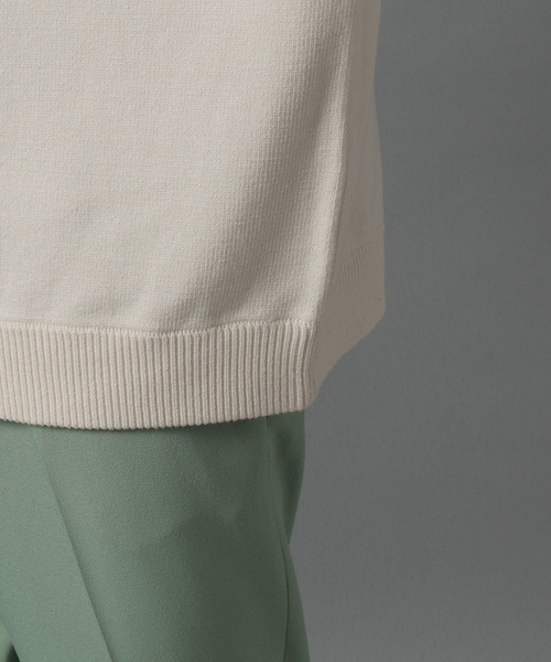 HARE（ハレ）の「Vラインキリカエニット（ニット/セーター・メンズ・オフホワイト/ネイビー・SMALL/MEDIUM）」の5枚目の写真