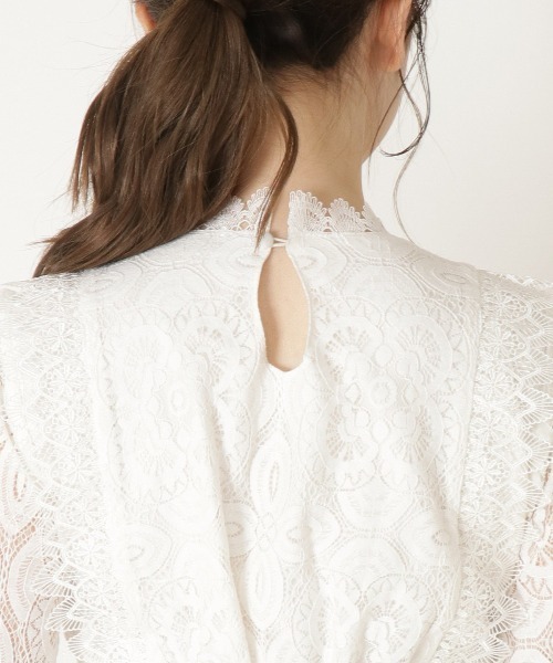WILLSELECTION（ウィルセレクション）の「プチハイネックレースワンピース（ワンピース・レディース・オフホワイト/ピンク/ブラック/ブルー・MEDIUM）」の13枚目の写真