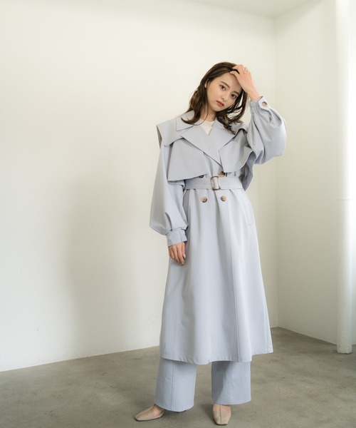 LADYMADE（レディメイド）の「ハイウエストサス付ワイドパンツ（スラックス・レディース・ライトブルー/ベージュ/アイボリー・FREE）」の17枚目の写真