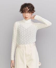 BEAUTY&YOUTH UNITED ARROWS | BY レース ハイネック プルオーバー -ウォッシャブル-(Tシャツ/カットソー)