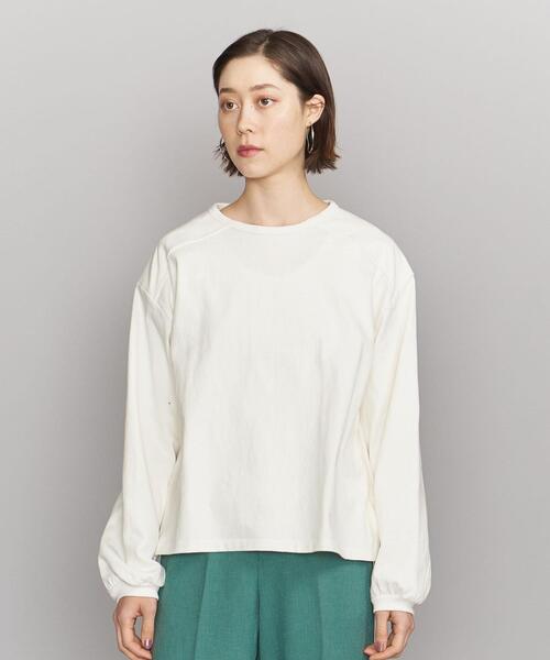 automills(オートミルズ)の「【別注】<automills>バックホール オーバーカットソー(Tシャツ/カットソー・レディース・ホワイト/ピンク/ダークグレー・FREE)」の4枚目の写真
