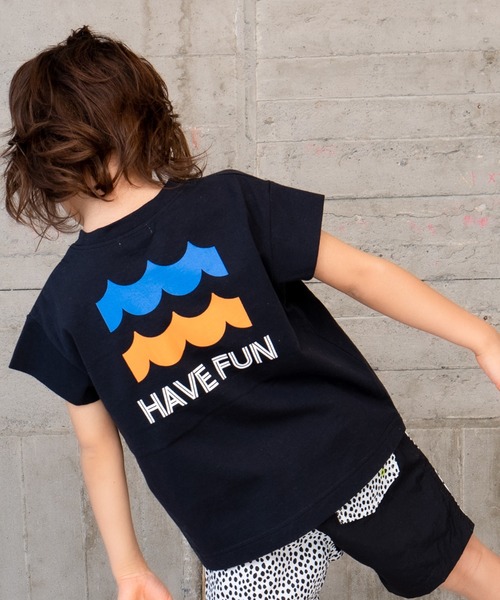 RAGMART(ラグマート)の「立体ポケットTシャツ(Tシャツ/カットソー・キッズ・ブラック×ホワイト/ブラック/ドット・130cm/100cm/120cm/110cm)」の1枚目の写真