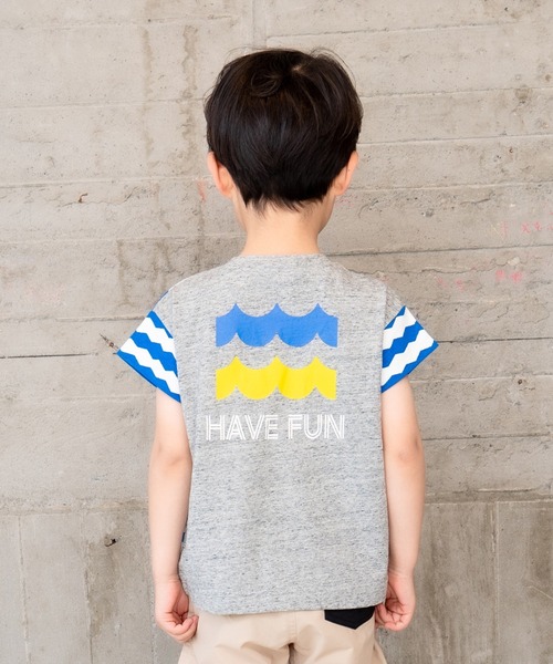 RAGMART(ラグマート)の「立体ポケットTシャツ(Tシャツ/カットソー・キッズ・ブラック×ホワイト/ブラック/ドット・130cm/100cm/120cm/110cm)」の12枚目の写真