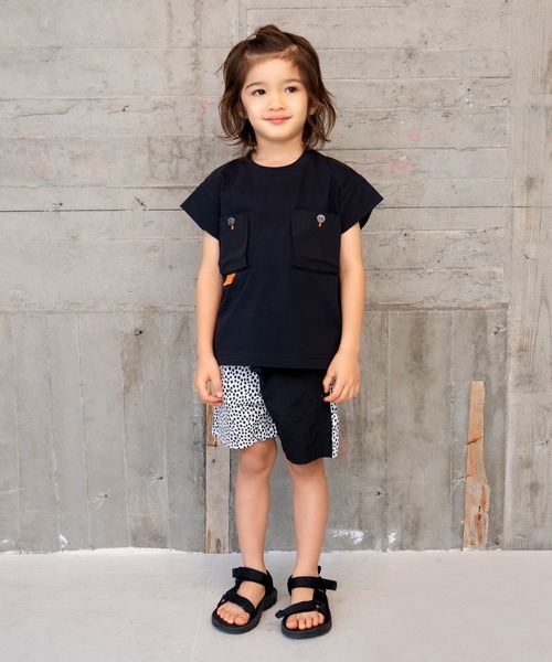 RAGMART(ラグマート)の「立体ポケットTシャツ(Tシャツ/カットソー・キッズ・ブラック×ホワイト/ブラック/ドット・130cm/100cm/120cm/110cm)」の8枚目の写真