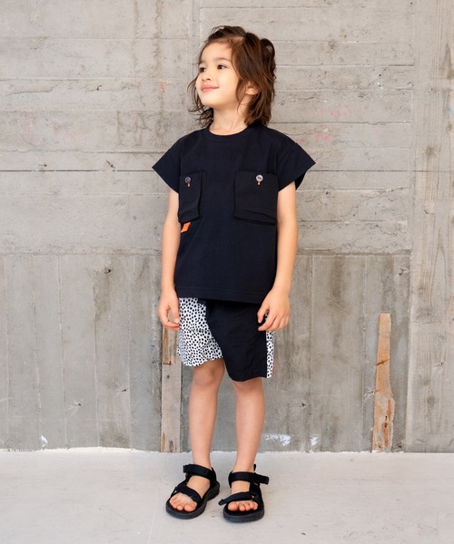 RAGMART(ラグマート)の「立体ポケットTシャツ(Tシャツ/カットソー・キッズ・ブラック×ホワイト/ブラック/ドット・130cm/100cm/120cm/110cm)」の9枚目の写真