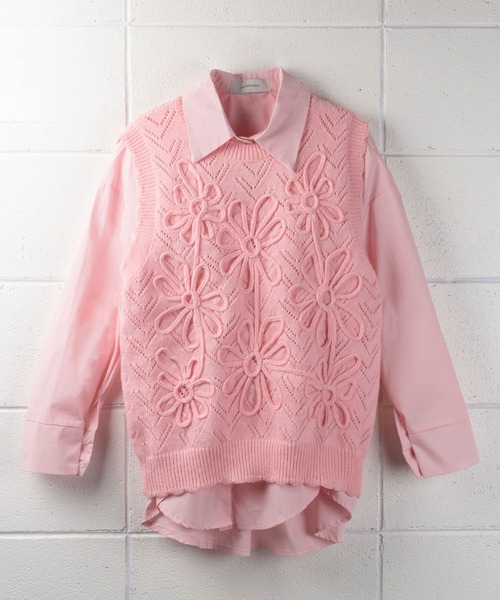 me+em select（ミームセレクト）の「【セットアイテム】花柄ニット
