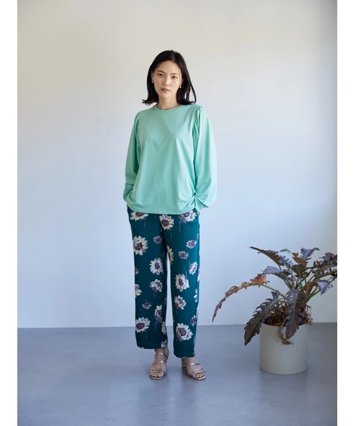 AMERICAN HOLIC(アメリカンホリック)の「袖ギャザーカットプルオーバー(Tシャツ/カットソー・レディース・オフホワイト/サックスブルー/ミント/ダークネイビー・M/L)」の9枚目の写真