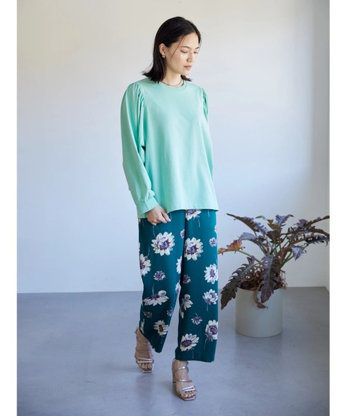 AMERICAN HOLIC(アメリカンホリック)の「袖ギャザーカットプルオーバー(Tシャツ/カットソー・レディース・オフホワイト/サックスブルー/ミント/ダークネイビー・M/L)」の10枚目の写真