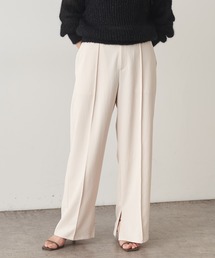 COLLAGE GALLARDAGALANTE | 楽ちんなのに足長すっきり見え/オンオフOK/ジャージワイドパンツ/セットアップ対応/手洗い可(スラックス)