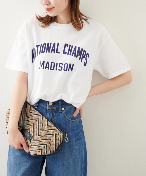 JOURNAL STANDARD（ジャーナルスタンダード）の「MADISONロゴTシャツ（Tシャツ/カットソー・レディース・ホワイト/ネイビー/ブラック系その他・FREE）」の2枚目の写真
