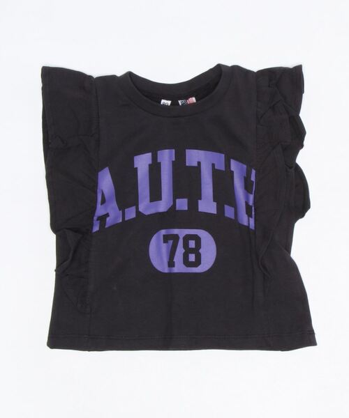 Life Support Products(ライフサポートプロダクツ)の「【コットンUSA】ラッフルTシャツ(80~150cm)(Tシャツ/カットソー・キッズ・レッド/ブルー/チャコール/ミント・90/100/110/120/80/130/95/140/150)」の2枚目の写真