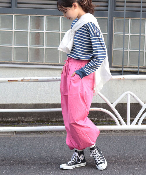 fredy repit(フレディレピ)の「BIGボーダーロンT(Tシャツ/カットソー・レディース・ホワイト×ブラック/グリーン系その他/ブルー系その他/レッド系その他/グリーン系その他3/ブルー系その他3・38)」の7枚目の写真