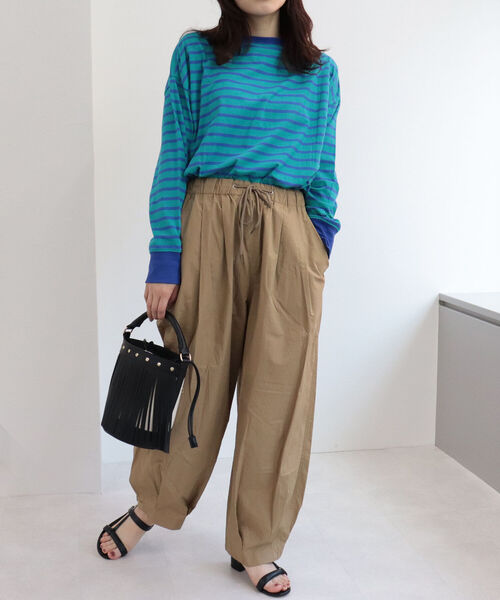 fredy repit(フレディレピ)の「BIGボーダーロンT(Tシャツ/カットソー・レディース・ホワイト×ブラック/グリーン系その他/ブルー系その他/レッド系その他/グリーン系その他3/ブルー系その他3・38)」の22枚目の写真