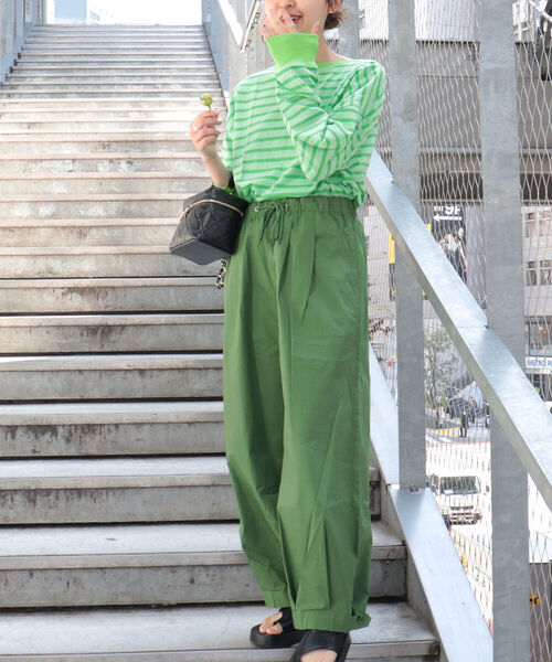 fredy repit(フレディレピ)の「BIGボーダーロンT(Tシャツ/カットソー・レディース・ホワイト×ブラック/グリーン系その他/ブルー系その他/レッド系その他/グリーン系その他3/ブルー系その他3・38)」の16枚目の写真