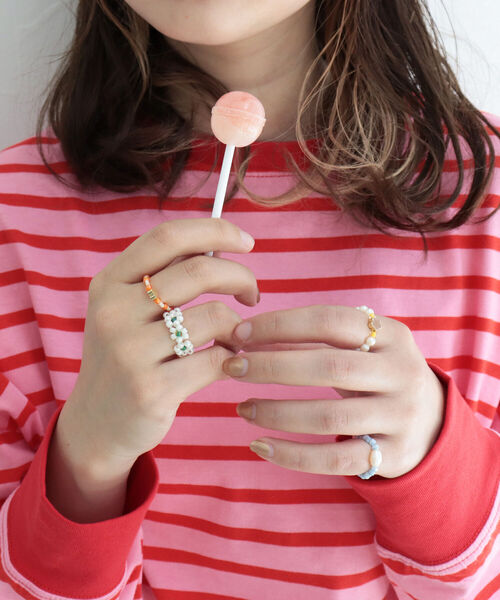 fredy repit(フレディレピ)の「BIGボーダーロンT(Tシャツ/カットソー・レディース・ホワイト×ブラック/グリーン系その他/ブルー系その他/レッド系その他/グリーン系その他3/ブルー系その他3・38)」の12枚目の写真