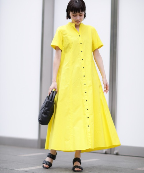 mici（ミチ）の「(mici)バックギャザードレス（ワンピース・レディース・イエロー/ブラック/ブルー・ONE SIZE/FREE）」の16枚目の写真