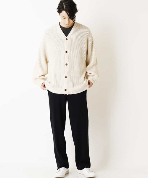 MK MICHEL KLEIN HOMME (エムケーミッシェルクランオム)の「ニットカーディガン(カーディガン/ボレロ・メンズ・ライトブルー/グリーン/ホワイト・46/48)」の2枚目の写真