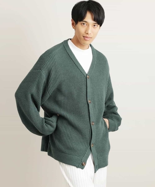 MK MICHEL KLEIN HOMME (エムケーミッシェルクランオム)の「ニットカーディガン(カーディガン/ボレロ・メンズ・ライトブルー/グリーン/ホワイト・46/48)」の5枚目の写真