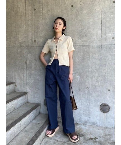 MOUSSY(マウジー)の「STRAIGHT CHINO パンツ(チノパンツ・レディース・ネイビー/ライトベージュ・1/2/0)」の14枚目の写真
