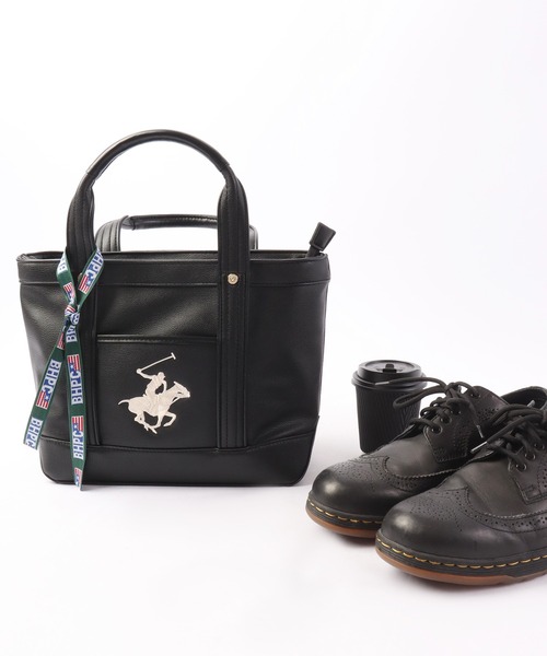 BEVERLY HILLS POLO CLUB(ビバリーヒルズポロクラブ)の「BEVERLY HILLS POLO CLUB キャンバス POLO刺繍 PUレザー トートバッグ Sサイズ(トートバッグ・メンズ・ホワイト系その他/ブラック系その他/ホワイト系その他2・FREE)」の12枚目の写真