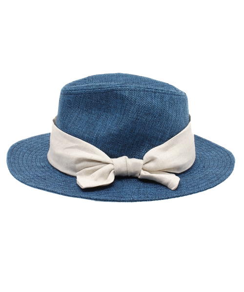 LBC(エルビーシー)の「雑材シートツバ広 中折れ(ハット・レディース・ブルー/ベージュ・ONE SIZE)」の3枚目の写真