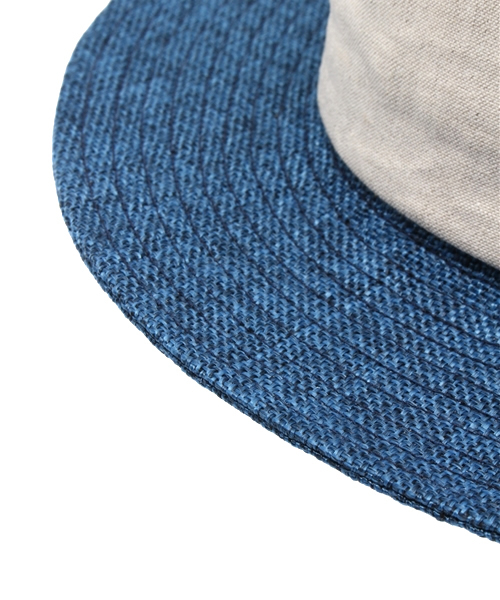 LBC(エルビーシー)の「雑材シートツバ広 中折れ(ハット・レディース・ブルー/ベージュ・ONE SIZE)」の6枚目の写真