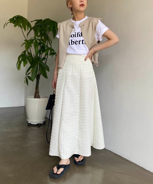 CAPRICIEUX LE'MAGE（カプリシューレマージュ）の「バックオープンカットオフベスト（ベスト・レディース・アイボリー/ブルー・FREE）」の21枚目の写真