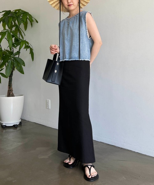 CAPRICIEUX LE'MAGE（カプリシューレマージュ）の「バックオープンカットオフベスト（ベスト・レディース・アイボリー/ブルー・FREE）」の20枚目の写真