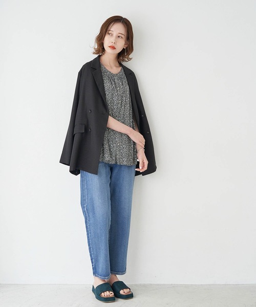 ROPE' PICNIC(ロペピクニック)の「2WAY/サテンギャザーブラウス(シャツ/ブラウス・レディース・ベージュ/パープル/グリーン/ブラック系その他/ベージュ系その他・38)」の18枚目の写真
