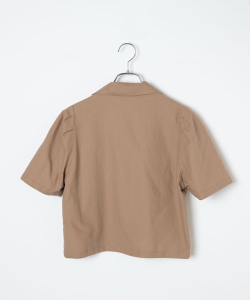 WEGO（ウィゴー）の「WEGO/リネンブレンドパフスリーブジャケット（テーラードジャケット・レディース・ライトブラウン/ナチュラル・FREE）」の12枚目の写真