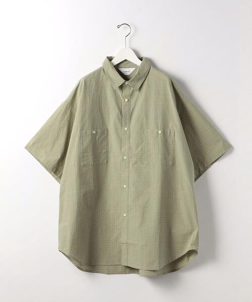 wonderland(ワンダーランド)の「<wonderland> BIG CHECK SHORT SLEEVE SHIRT/シャツ(シャツ/ブラウス・メンズ・ブラック/オリーブ・1/0)」の2枚目の写真
