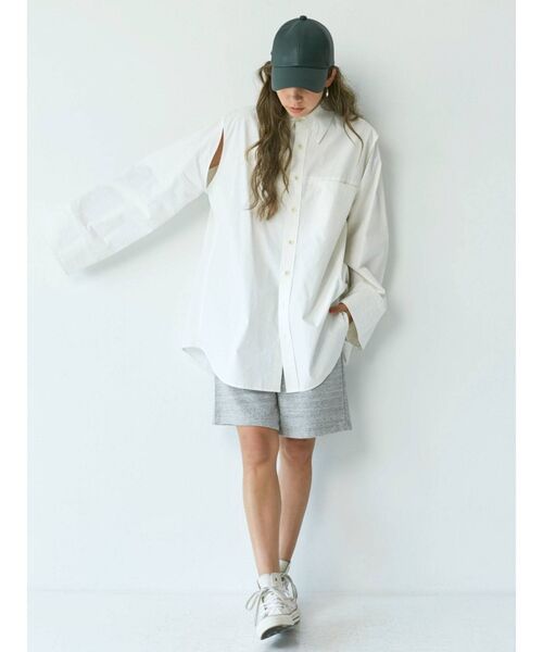 Ungrid（アングリッド）の「スウェットハーフパンツ（スウェットパンツ・レディース・ライトグレー/ボルドー・FREE）」の7枚目の写真