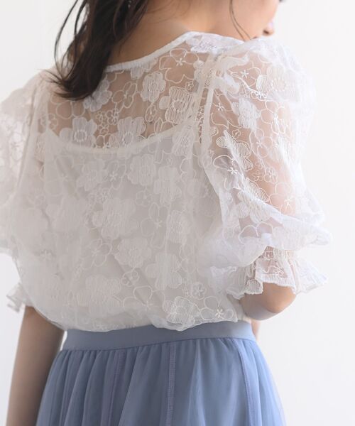 rps（アールピーエス）の「総レースキャンディ袖カーディガン（カーディガン/ボレロ・レディース・アイボリー/オフホワイト/ホワイト系その他4/ホワイト系その他2・M）」の11枚目の写真