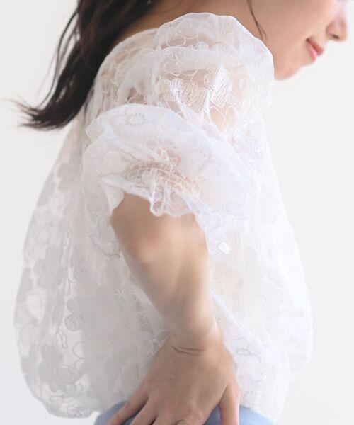 rps（アールピーエス）の「総レースキャンディ袖カーディガン（カーディガン/ボレロ・レディース・アイボリー/オフホワイト/ホワイト系その他4/ホワイト系その他2・M）」の12枚目の写真