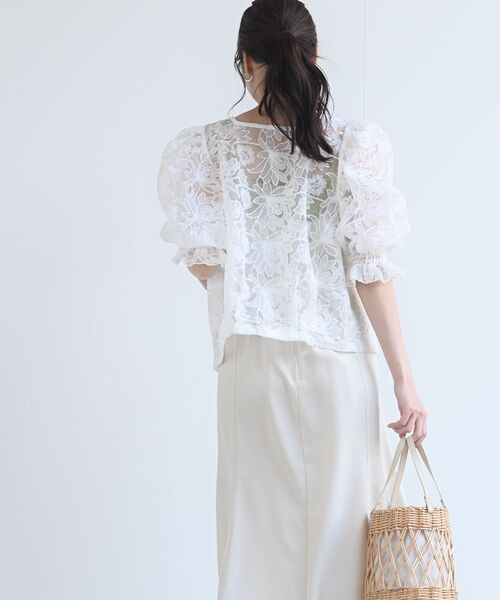 rps（アールピーエス）の「総レースキャンディ袖カーディガン（カーディガン/ボレロ・レディース・アイボリー/オフホワイト/ホワイト系その他4/ホワイト系その他2・M）」の15枚目の写真