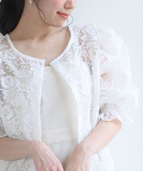 rps（アールピーエス）の「総レースキャンディ袖カーディガン（カーディガン/ボレロ・レディース・アイボリー/オフホワイト/ホワイト系その他4/ホワイト系その他2・M）」の17枚目の写真