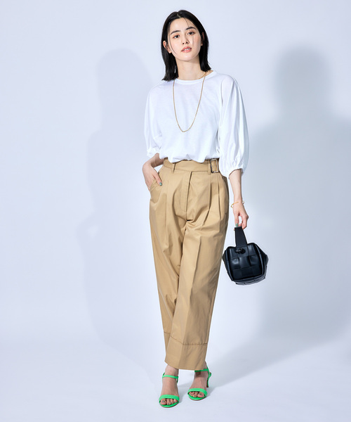 ROPE'（ロペ）の「【秋にも使える】リフィビラ・コットン天竺ドルマンプルオーバー（Tシャツ/カットソー・レディース・ホワイト/ブラック/ピンク系その他・38）」の8枚目の写真