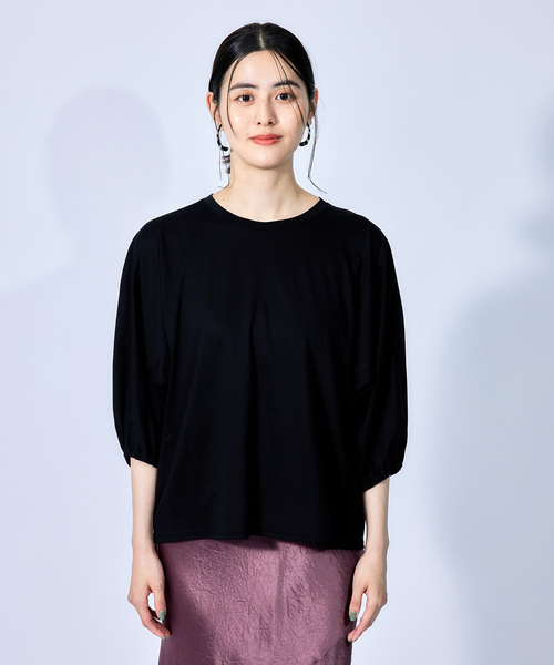 ROPE'（ロペ）の「【秋にも使える】リフィビラ・コットン天竺ドルマンプルオーバー（Tシャツ/カットソー・レディース・ホワイト/ブラック/ピンク系その他・38）」の10枚目の写真