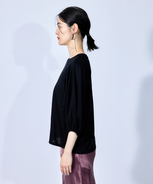 ROPE'（ロペ）の「【秋にも使える】リフィビラ・コットン天竺ドルマンプルオーバー（Tシャツ/カットソー・レディース・ホワイト/ブラック/ピンク系その他・38）」の11枚目の写真