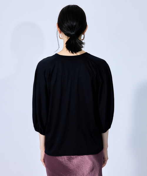 ROPE'（ロペ）の「【秋にも使える】リフィビラ・コットン天竺ドルマンプルオーバー（Tシャツ/カットソー・レディース・ホワイト/ブラック/ピンク系その他・38）」の12枚目の写真